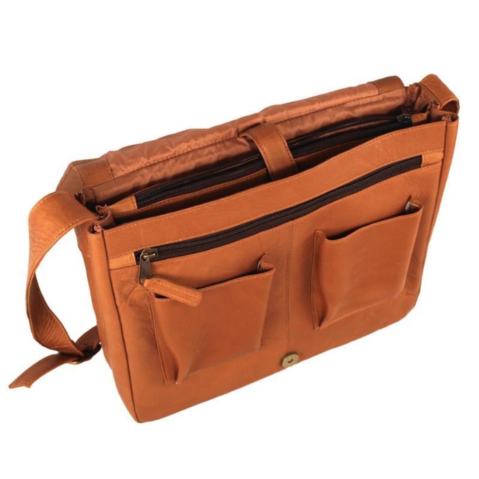 Yosemite Leather Laptop Messenger Bag- Md