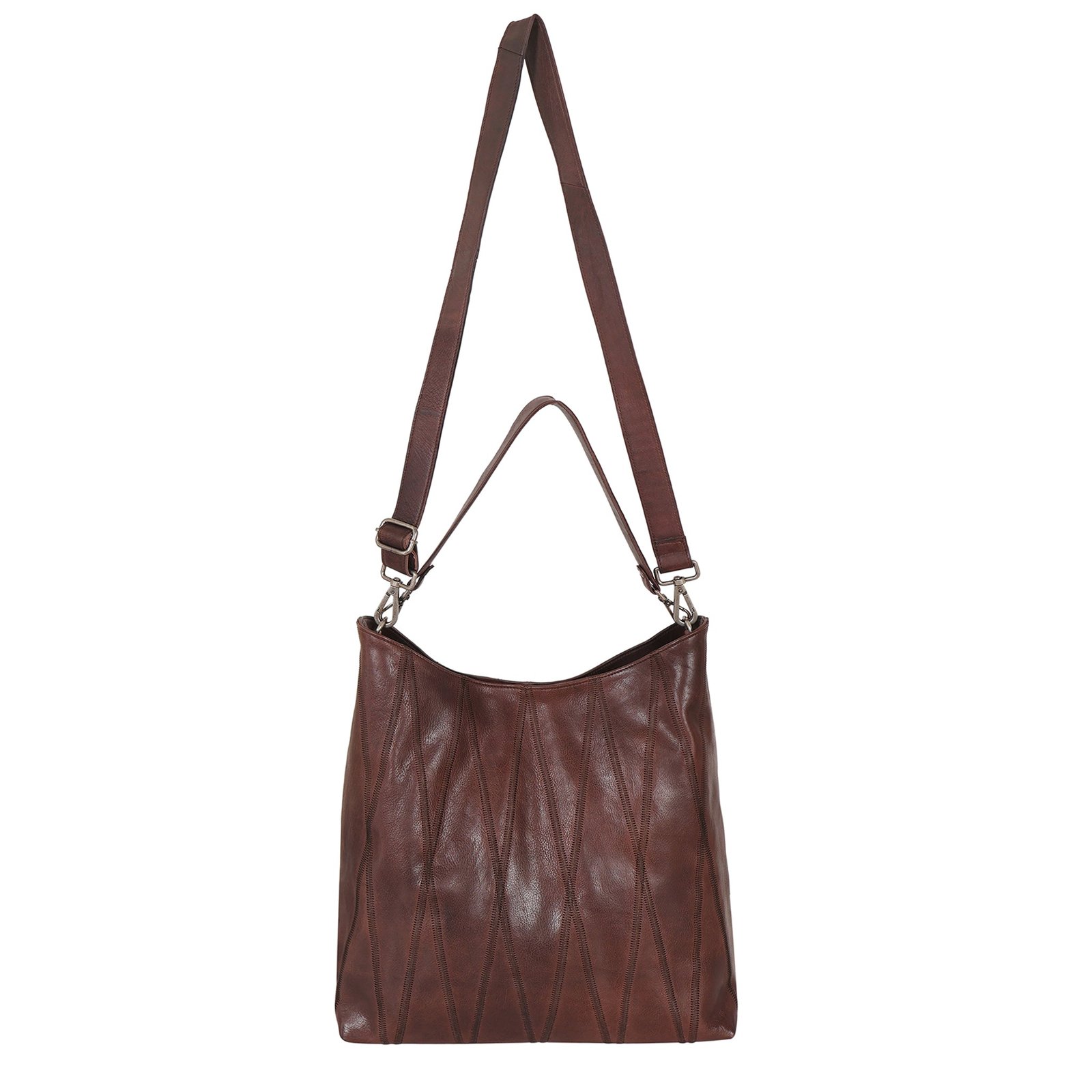 Bree Diamond Leather Shoulder Bag